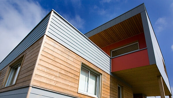 HardiePlank light mist HardiePanel traditional red