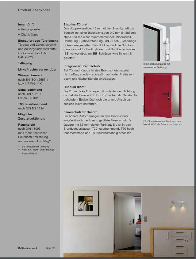 H&Ouml;RMANN T30 H8-5 Feuerschutzt&uuml;r