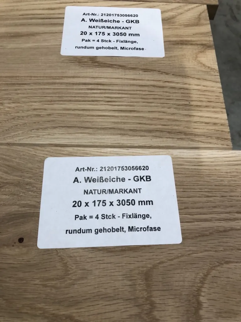 20x175mm Glattkantbrett Eiche